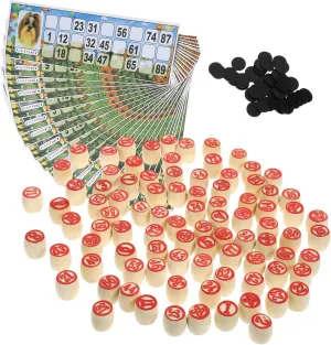 1 Set Vintage Russian Bingo Game Set Lotto Chess for Parties Family Gatherings Fun Compact Lightweight Safe Material