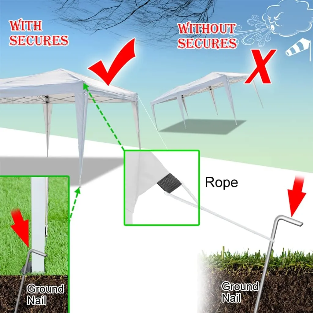 10' x 20' Pop Up Canopy Tent Instant Outdoor Canopy Shelter w/ 1-Button Push, Carry Bag, 6 Walls and 2 Doors, Heavy Duty Outdoor Tents Wedding Party Tent UV Blocking and Waterproof (White)