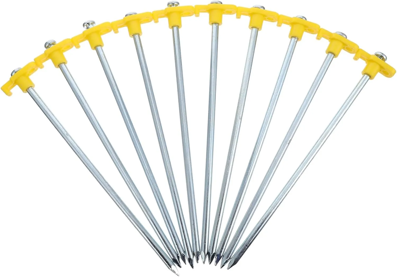 10Pcs Outdoor Tent Pegs Heavy Duty Camping Stakes with Hook for Secure Ground Anchoring Durable and Long for Stability for Family Camping and Hiking