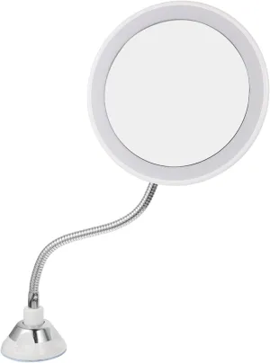 10x Magnifying Suction Cup Mirror Led Lighted Makeup Mirror 360° Rotating Compact Portable for All