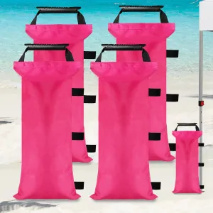 112 LBS Enhanced Sand Bags for Canopy (NO Sand)-Sand Bags for Weight - Sand Bags for Canopy Tent- Canopy Weights for Canopy Tent Legs - Outdoor Weighted Sand Bags, Rose Red