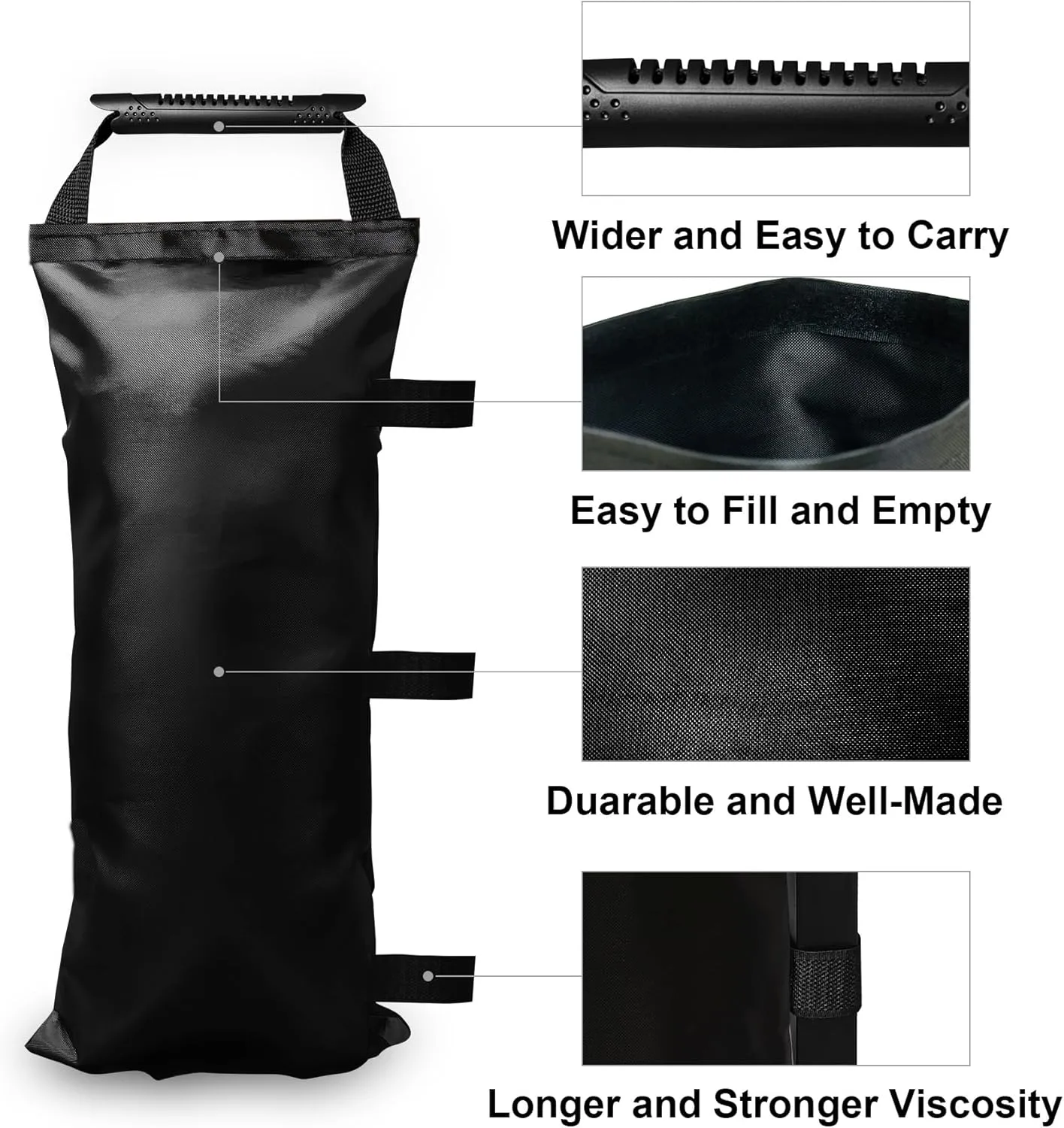 112 LBS Enhanced Sand Bags for Canopy (NO Sand)-Sand Bags for Weight - Sand Bags for Canopy Tent- Canopy Weights for Canopy Tent Legs - Outdoor Weighted Sand Bags, Rose Red