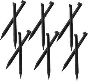 12 Pcs Heavy Duty Plastic Tent Stakes Durable Outdoor Lawn Pegs for Camping Beach and Garden for Canopy Tarp and Decorative Use