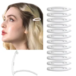 12pcs Hair Barrettes Set for Women and Girls, Hair Clips for Thick Thin Fine Hair, Non-metal Hair Accessories, Non-Slip Grip Handmade Snap Hairpin, BPA Free