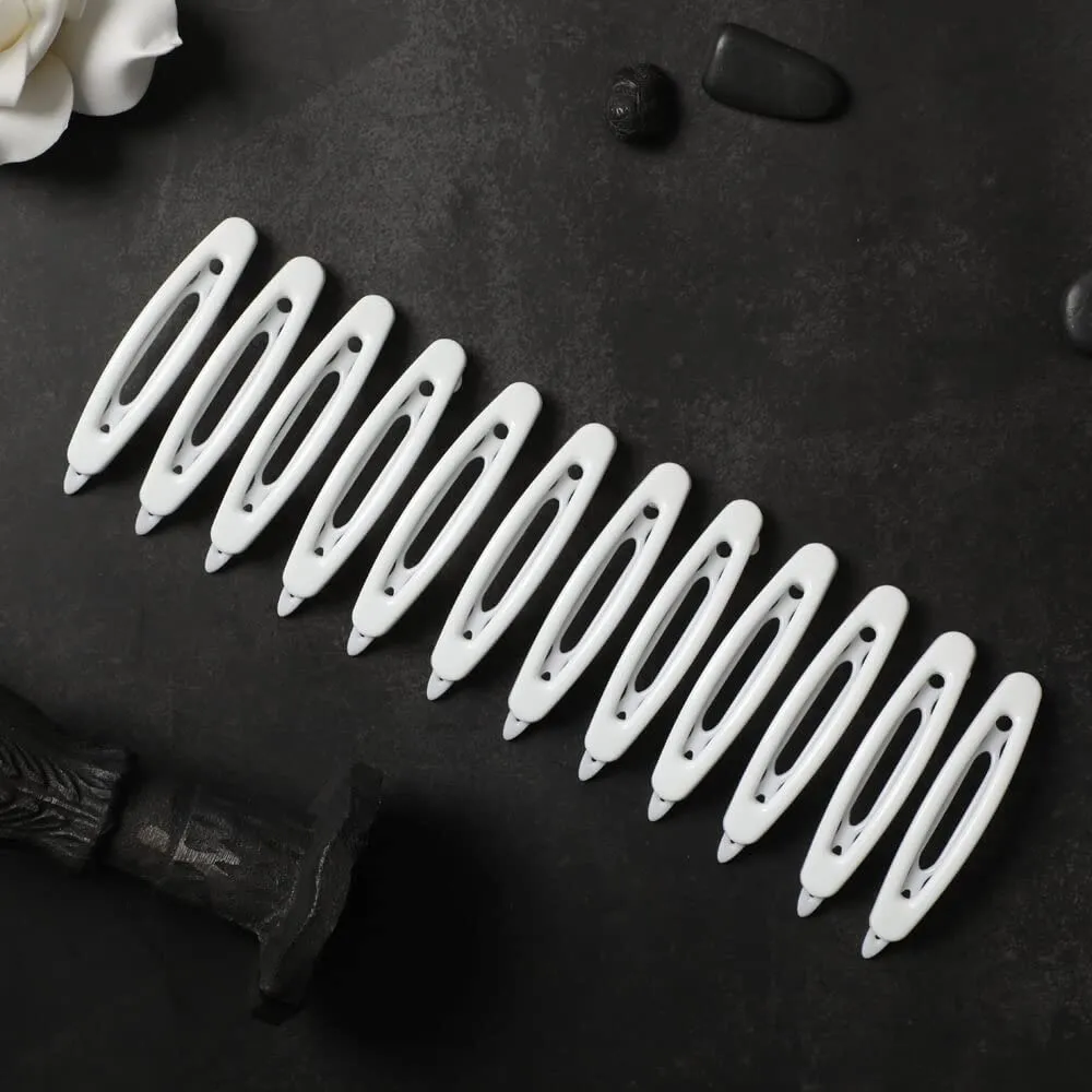 12pcs Hair Barrettes Set for Women and Girls, Hair Clips for Thick Thin Fine Hair, Non-metal Hair Accessories, Non-Slip Grip Handmade Snap Hairpin, BPA Free