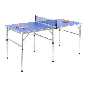 152cm Portable Tennis Table, Folding Ping Pong Table Game Set