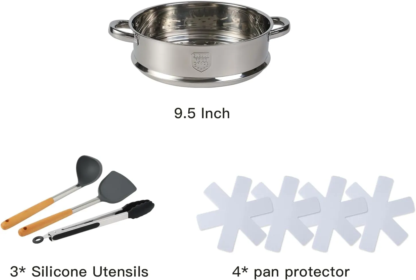 16PCS Pots and Pans Set Non Stick Cookware Set Nonstick with Cooking Set (black, 16pieces)