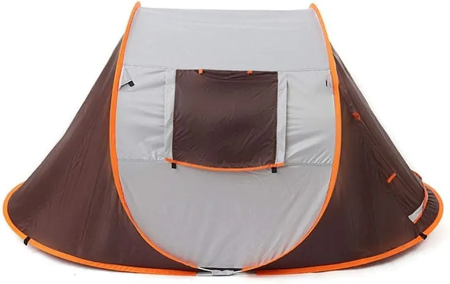 2-3 Person Waterproof Camping Tent Automatic Pop-Up Quick Shelter Outdoor Traveling Hiking Portable Tent Khaki/Green (Dark Khaki) (Dark Khaki)