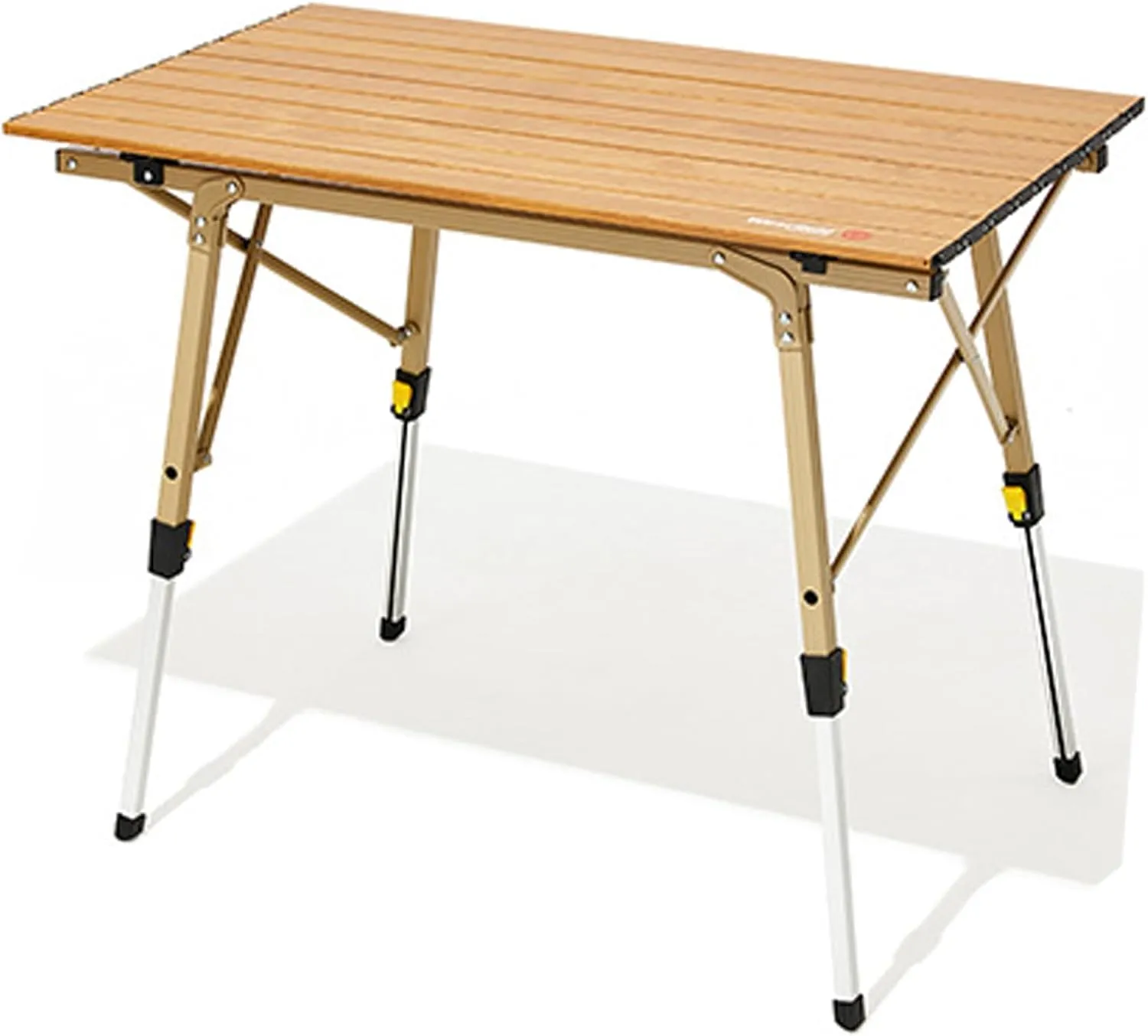 2-6 People Stretchable Camping Table, Roll-Up Lightweight Picnic Table with Aluminum Tabletop & Carrying Bag, Portable Outdoor Folding Table for Hiking, Backpacking & Fishing(White,Style 1)