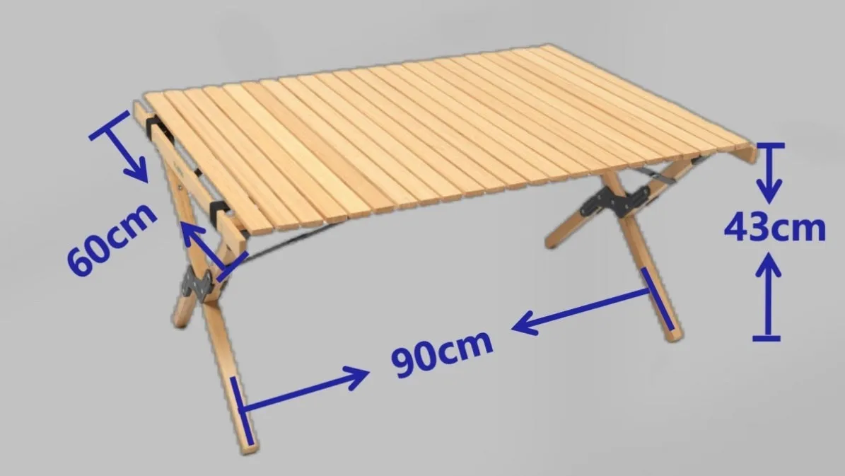 2 Chairs & 1 Table Set Bamboo Camping Folding Portable Outdoor Picnic Travel BBQ V563-MD-020MN_019M-NW_SET2
