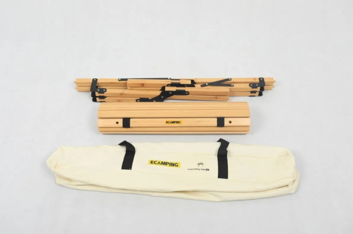 2 Chairs & 1 Table Set Bamboo Camping Folding Portable Outdoor Picnic Travel BBQ V563-MD-020MN_019M-NW_SET2