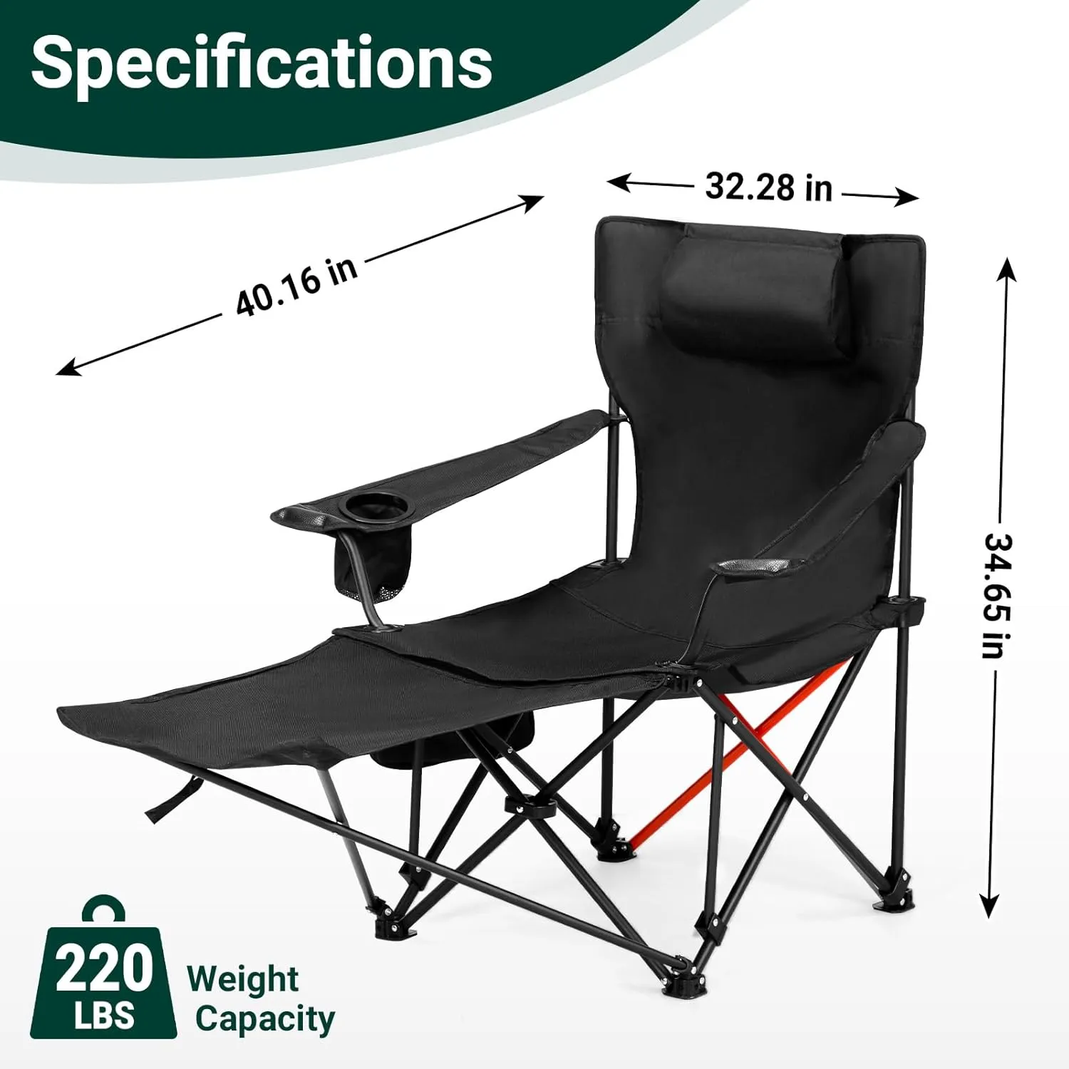 2 Pack Lightweight Folding Camping Chair for Adults,Portable Outdoor Picnic Beach Lawn Chairs,Foldable Camp Chairs,Lawn Camping Chair,with Carrying Bag,for Patio Pool Fishing Yard Garden (Black)
