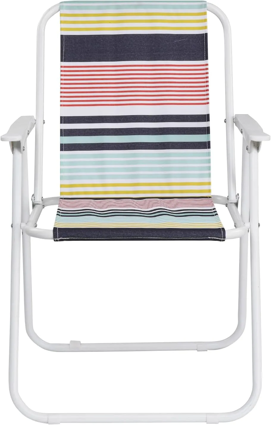 2 Pack Patio Folding Lawn Chairs for Adults,Outdoor/Indoor Portable Beach Chair,Folding Webbed Lawn Beach Chair,Foldable Camping Chairs,Supports 220 lbs,for Garden, Poolside, Travel (Colour)