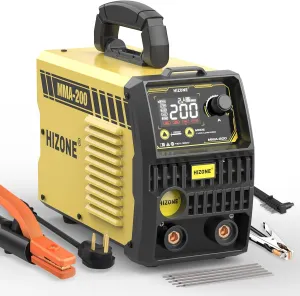 200A Stick Welder 110v/220v, HIZONE Large LED Display ARC Portable Welding Machine, MMA Welder with Hot Start, Arc force, Anti-Stick and VRD, fits 3/16 Inch Welding Rods