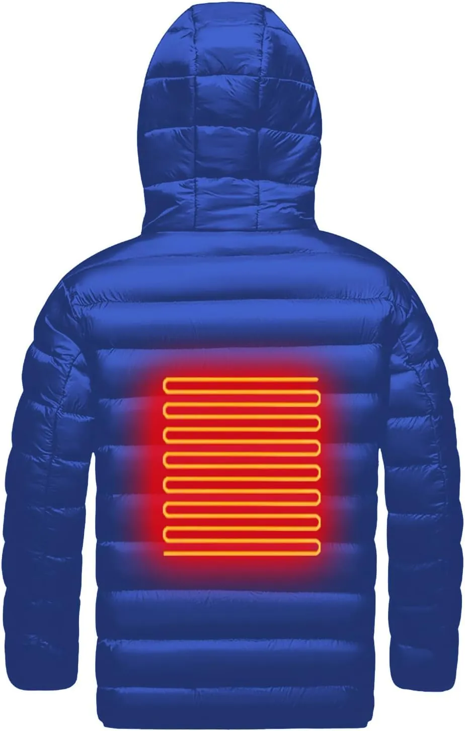 2025 Upgraded Heated Jacket for Kids Boys Girls Hooded Heated Coats Independent Switches USB Charging Body Warmer