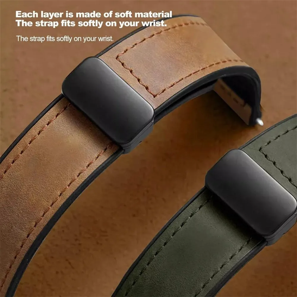 20MM Leather for Omega Metal Magnetic Buckle for Swatch Watch Silicone Strap Accessories