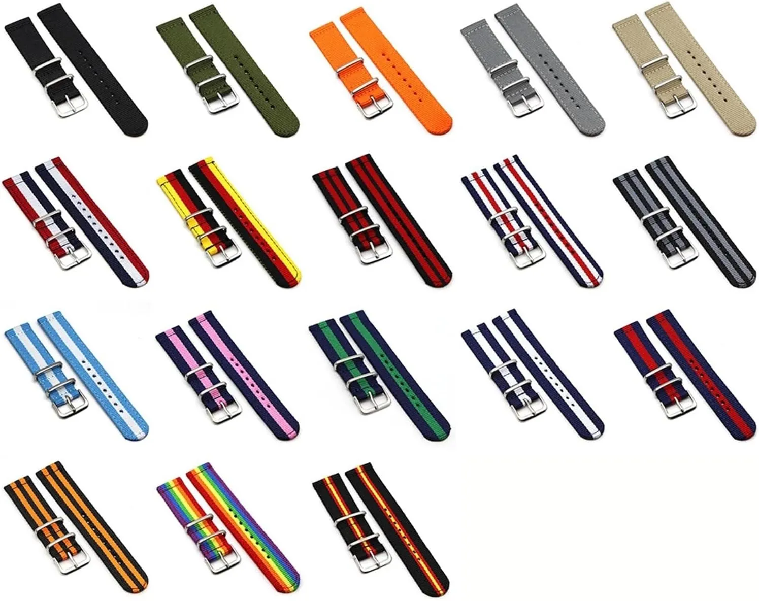 20mm nylon watch strap 22mm watch band 18mm watch band solid color Watch Belts Fit For smartwatch
