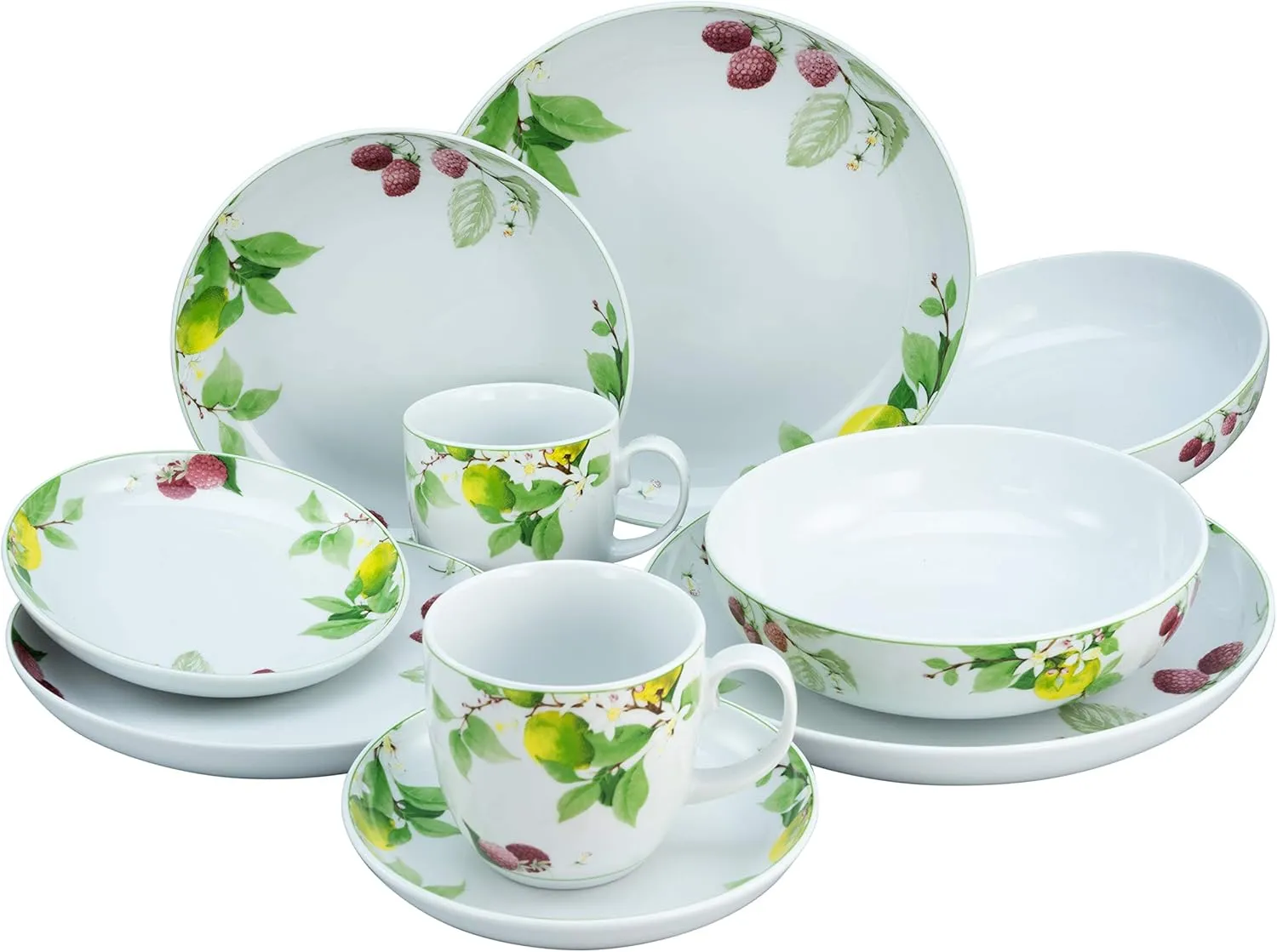 22544 Allround Series Royal Orchard 10-Piece Crockery Set, Porcelain Crockery Set, Dishwasher and Microwave Safe, Made in Europe
