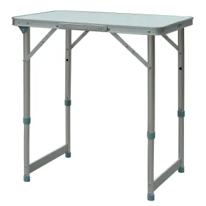 23" Folding Camping Table with Height Adjustability, Lightweight Portable Table with Carry Handle, Outdoor Folding Table
