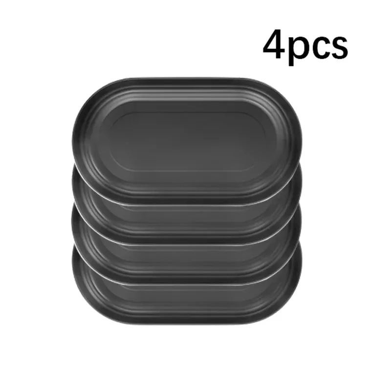 24pcs Black Plastic Dinnerware Set for Camping