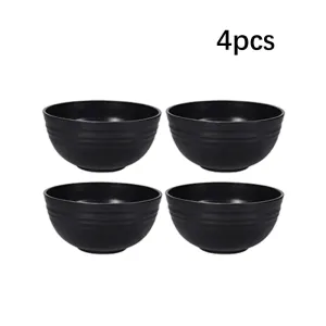 24pcs Black Plastic Dinnerware Set for Camping