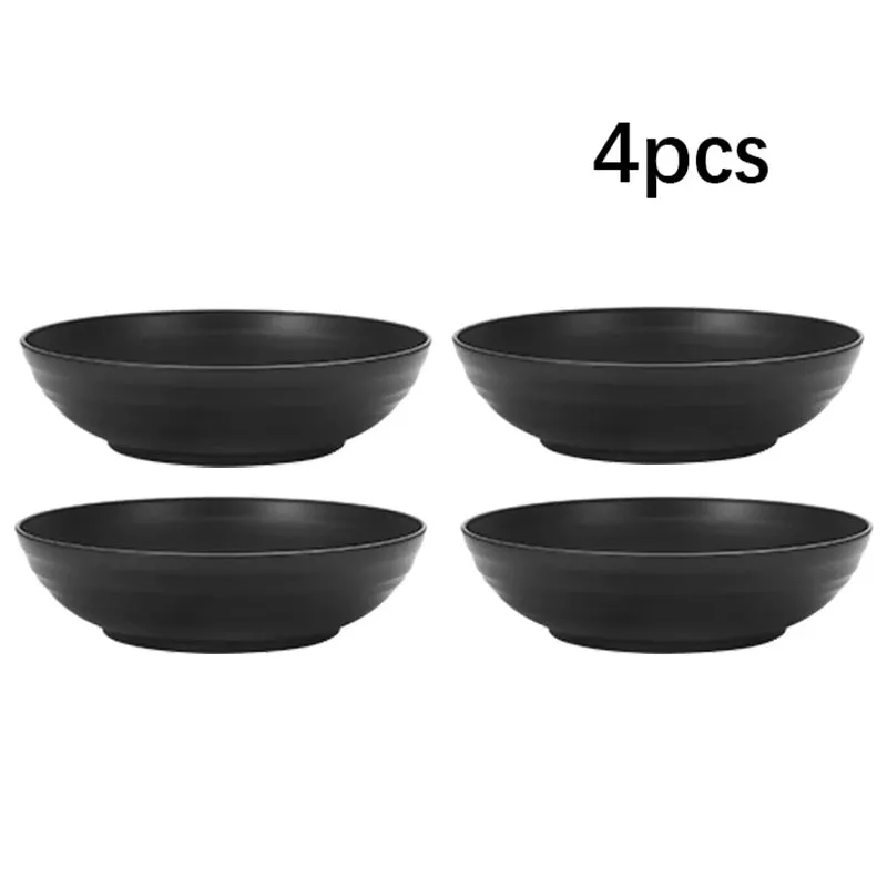 24pcs Black Plastic Dinnerware Set for Camping