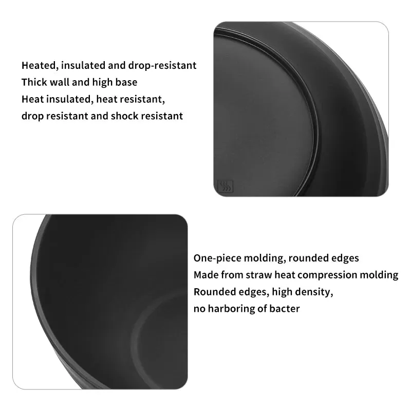 24pcs Black Plastic Dinnerware Set for Camping