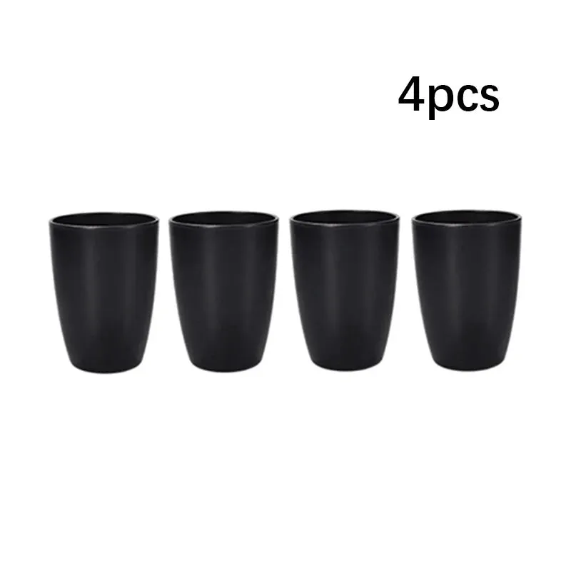 24pcs Black Plastic Dinnerware Set for Camping