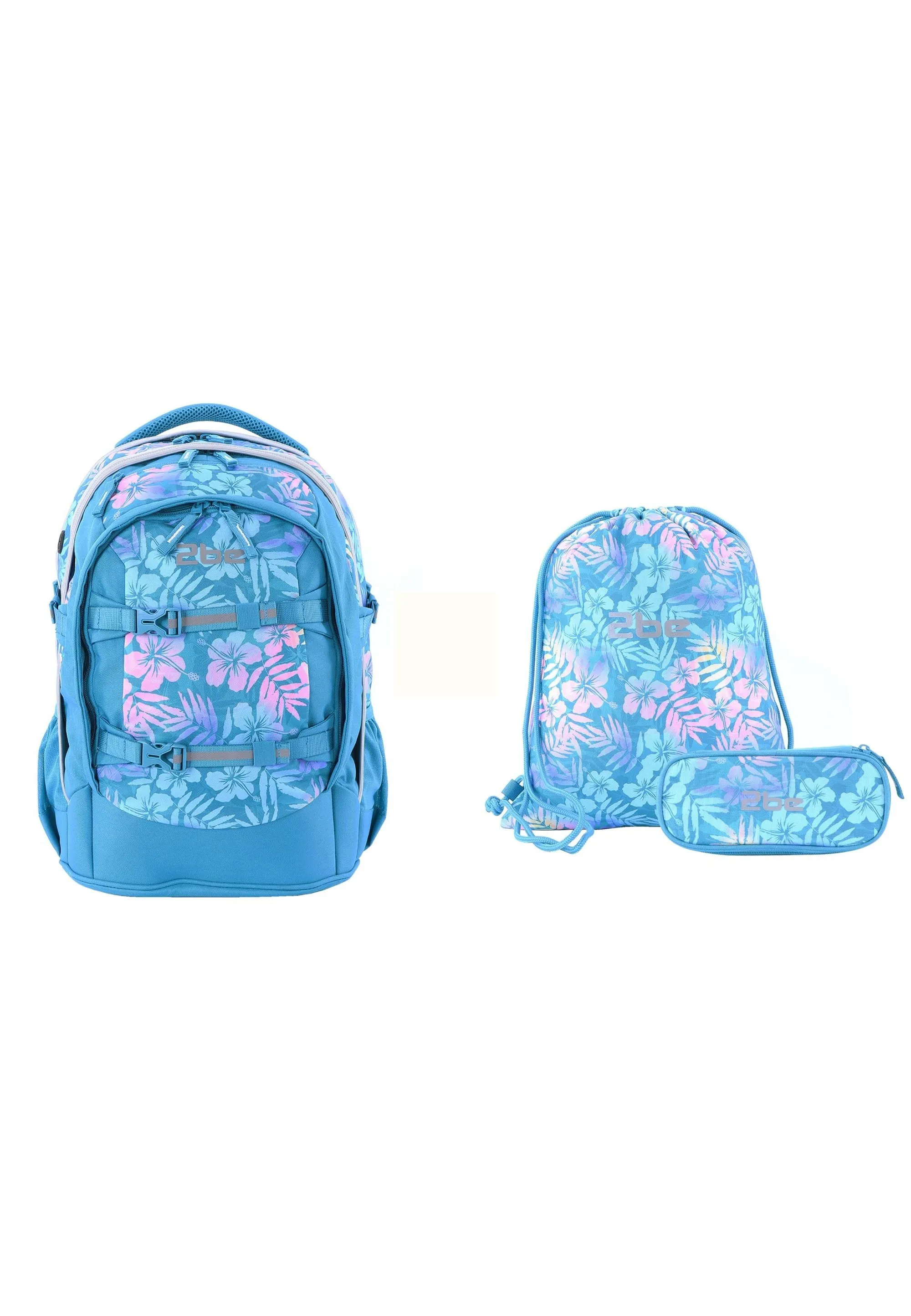 2be  Schoolbag / Laptop Backpack / With Gym Bag and Pencil Case Turquoise