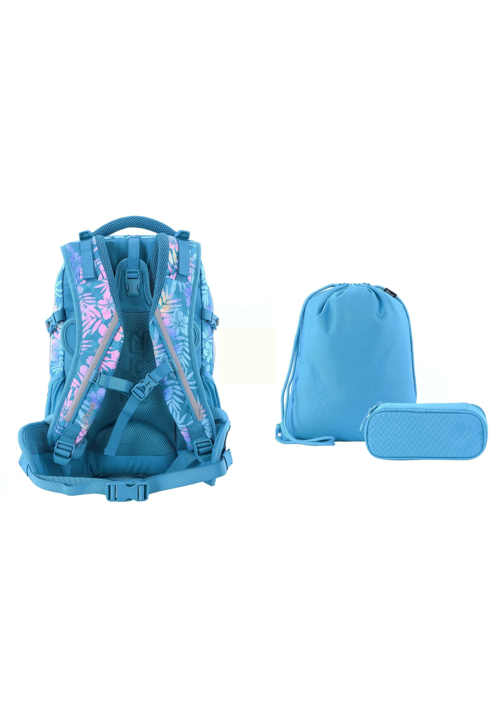 2be  Schoolbag / Laptop Backpack / With Gym Bag and Pencil Case Turquoise