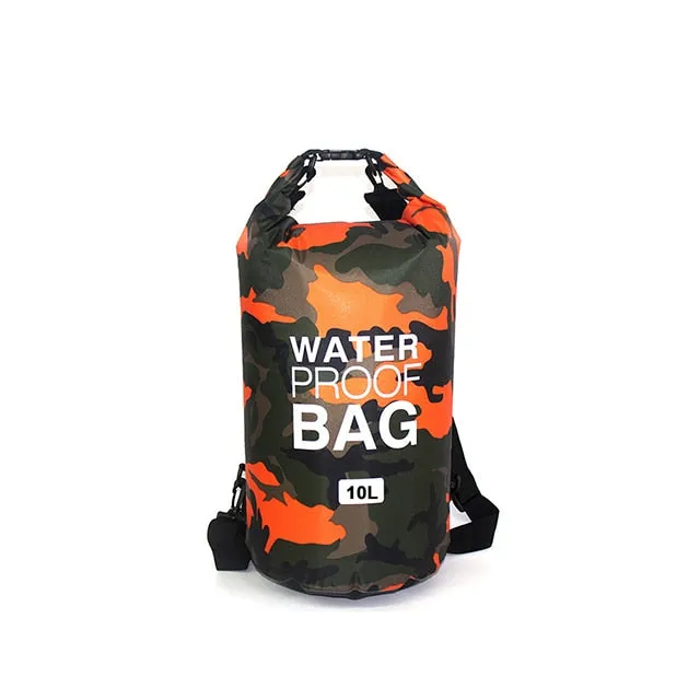 2L 5L 10L 15L 30L Waterproof Swimming Bag Dry Sack Camouflage Colors Fishing Boating Kayaking Storage Drifting Rafting Bag