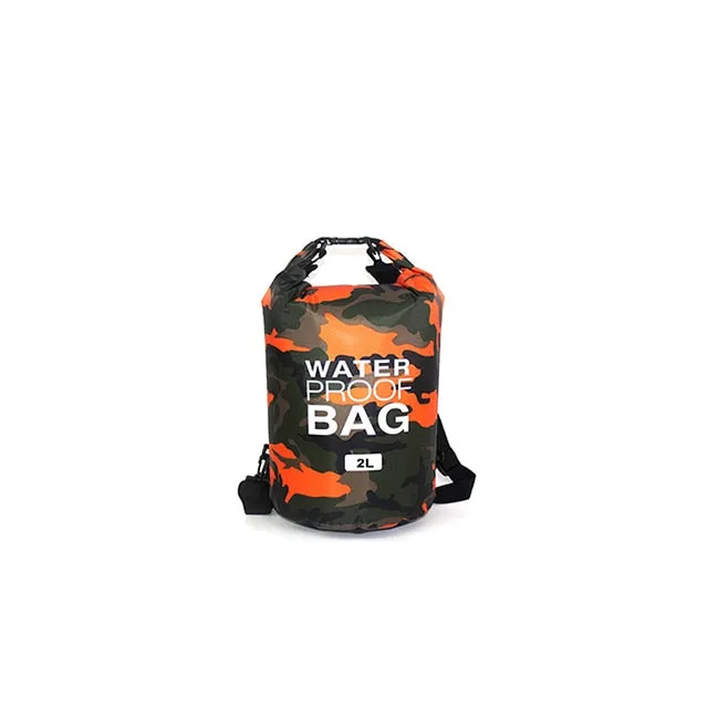 2L 5L 10L 15L 30L Waterproof Swimming Bag Dry Sack Camouflage Colors Fishing Boating Kayaking Storage Drifting Rafting Bag