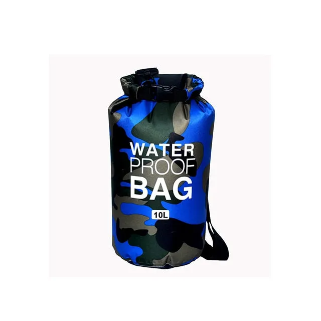2L 5L 10L 15L 30L Waterproof Swimming Bag Dry Sack Camouflage Colors Fishing Boating Kayaking Storage Drifting Rafting Bag