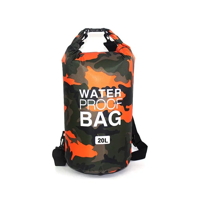 2L 5L 10L 15L 30L Waterproof Swimming Bag Dry Sack Camouflage Colors Fishing Boating Kayaking Storage Drifting Rafting Bag
