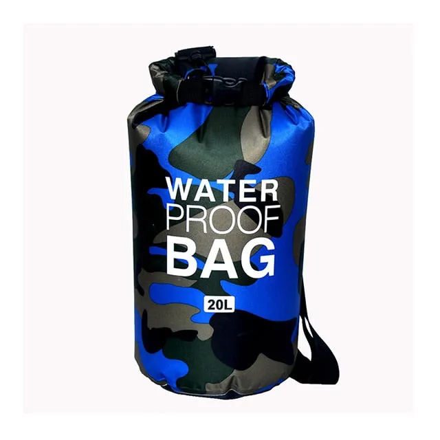 2L 5L 10L 15L 30L Waterproof Swimming Bag Dry Sack Camouflage Colors Fishing Boating Kayaking Storage Drifting Rafting Bag