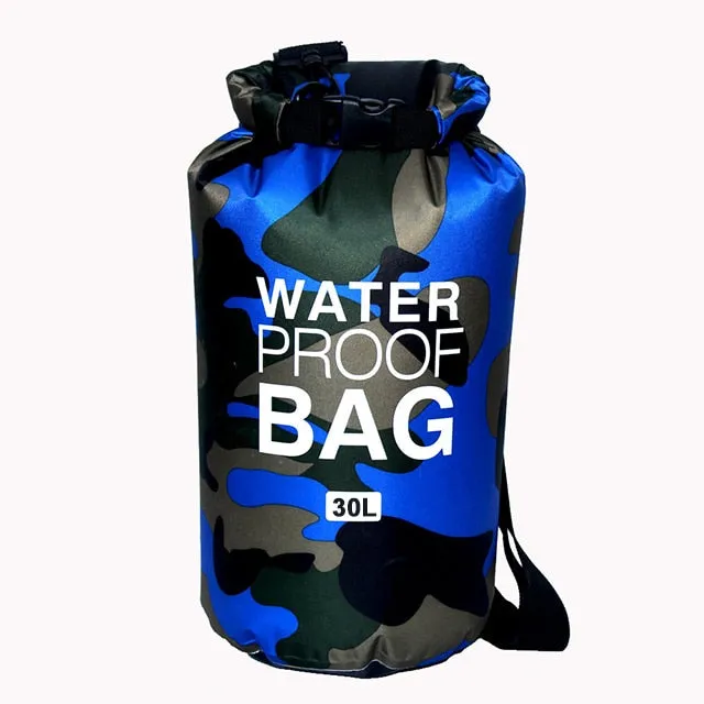 2L 5L 10L 15L 30L Waterproof Swimming Bag Dry Sack Camouflage Colors Fishing Boating Kayaking Storage Drifting Rafting Bag