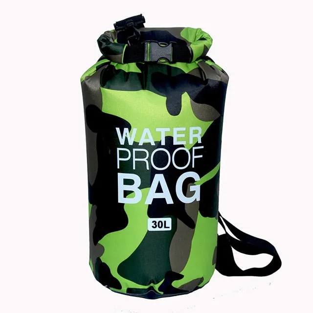 2L 5L 10L 15L 30L Waterproof Swimming Bag Dry Sack Camouflage Colors Fishing Boating Kayaking Storage Drifting Rafting Bag