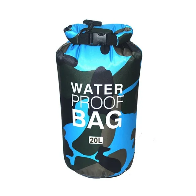 2L 5L 10L 15L 30L Waterproof Swimming Bag Dry Sack Camouflage Colors Fishing Boating Kayaking Storage Drifting Rafting Bag