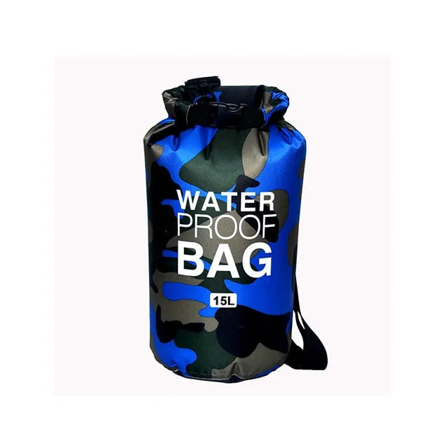 2L 5L 10L 15L 30L Waterproof Swimming Bag Dry Sack Camouflage Colors Fishing Boating Kayaking Storage Drifting Rafting Bag