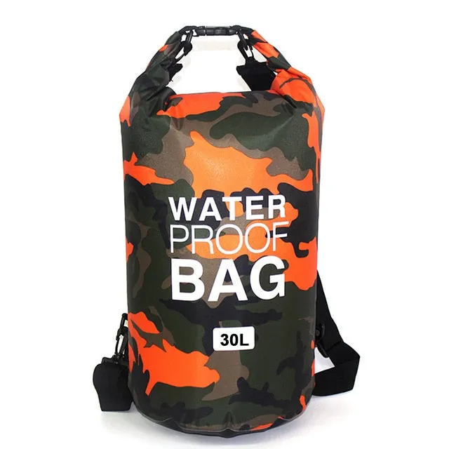 2L 5L 10L 15L 30L Waterproof Swimming Bag Dry Sack Camouflage Colors Fishing Boating Kayaking Storage Drifting Rafting Bag