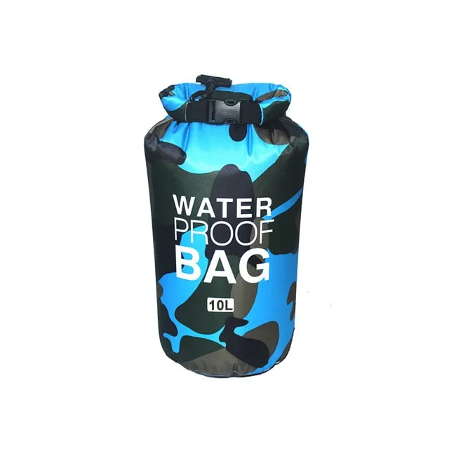 2L 5L 10L 15L 30L Waterproof Swimming Bag Dry Sack Camouflage Colors Fishing Boating Kayaking Storage Drifting Rafting Bag