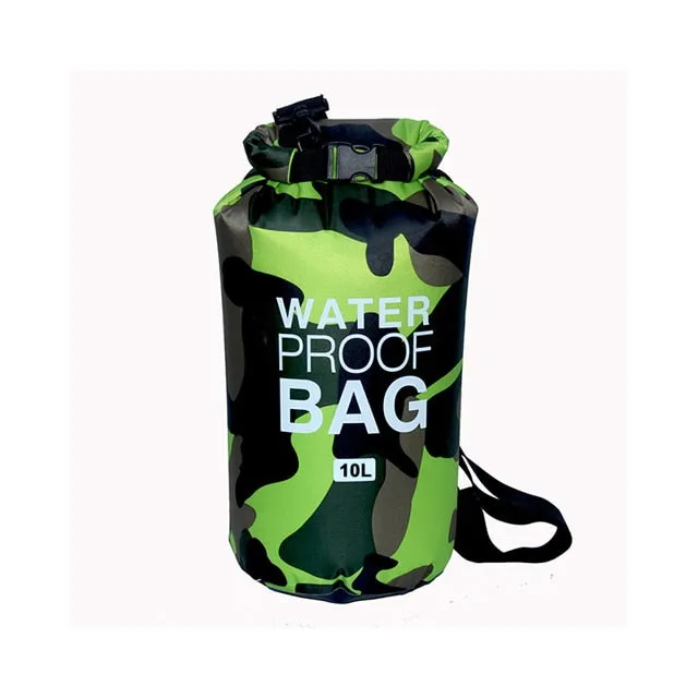2L 5L 10L 15L 30L Waterproof Swimming Bag Dry Sack Camouflage Colors Fishing Boating Kayaking Storage Drifting Rafting Bag