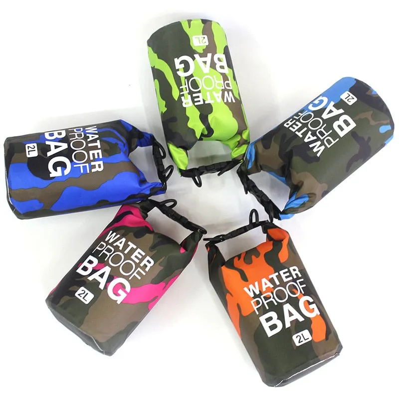 2L 5L 10L 15L 30L Waterproof Swimming Bag Dry Sack Camouflage Colors Fishing Boating Kayaking Storage Drifting Rafting Bag