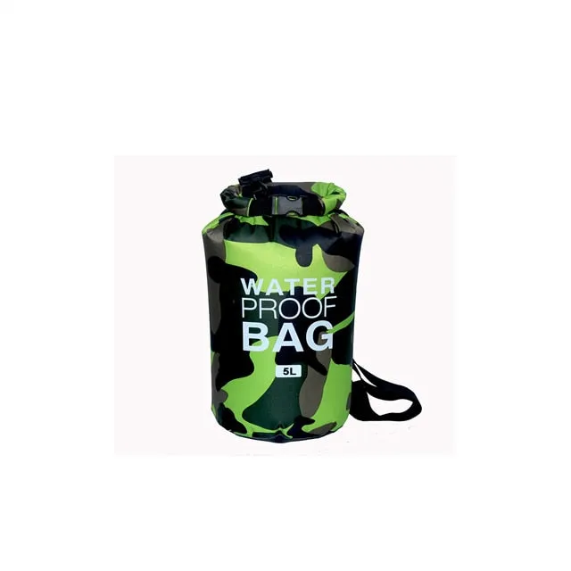 2L 5L 10L 15L 30L Waterproof Swimming Bag Dry Sack Camouflage Colors Fishing Boating Kayaking Storage Drifting Rafting Bag