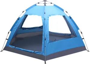 3-4 Person Automatic Family Tent Easy to Set Up, Instant Pop-up Shelter with Carrying Bag, UV Protection and Waterproof for Camping Hiking Outdoor Activities