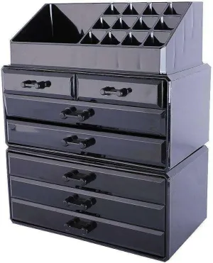 3 piece 7 drawers Modern Acrylic Makeup Organizer Drawers Cosmetic Case Holder Jewelry Storage Box MagnifiQ Makeup organizer Make up organizator Storage organizer Makeup drawer organizer