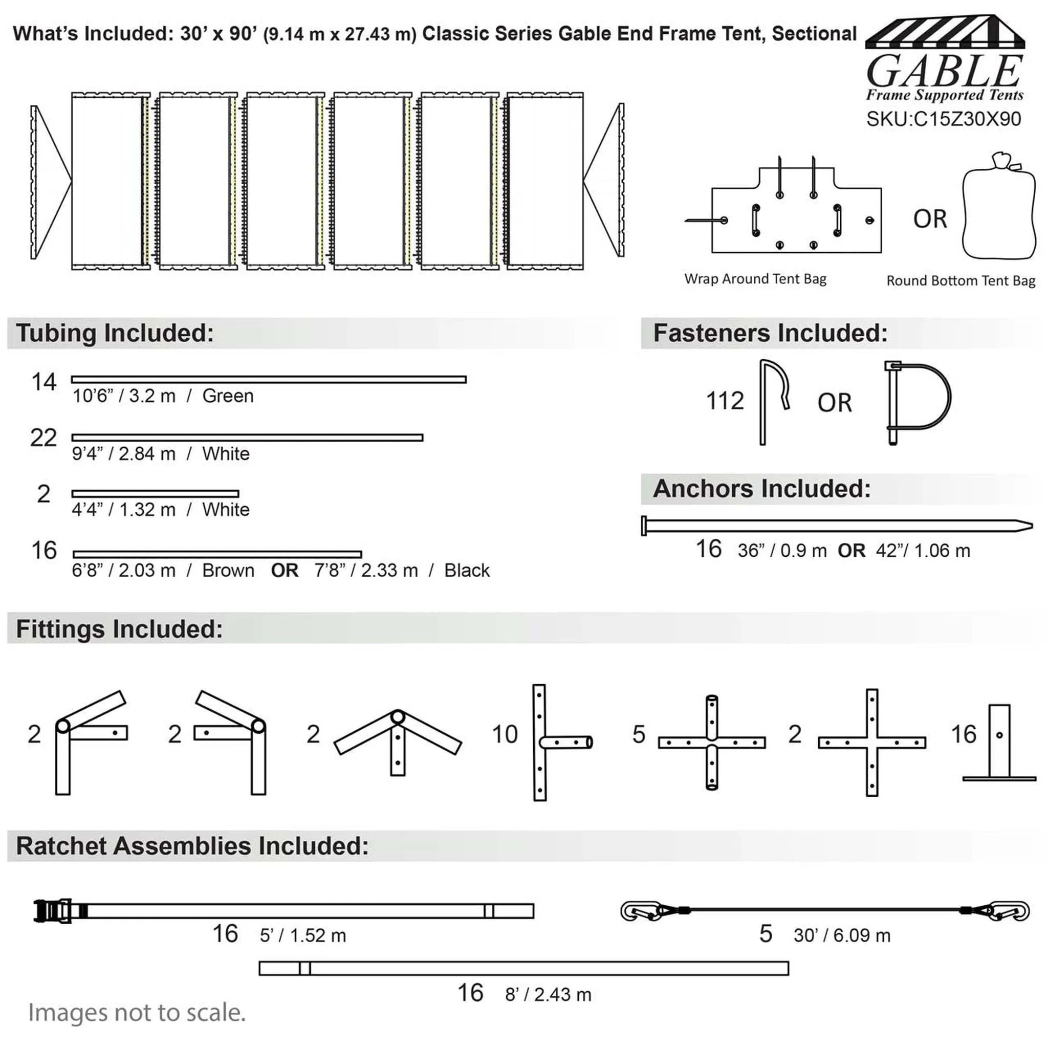 30x90 Classic Gable Frame Tent