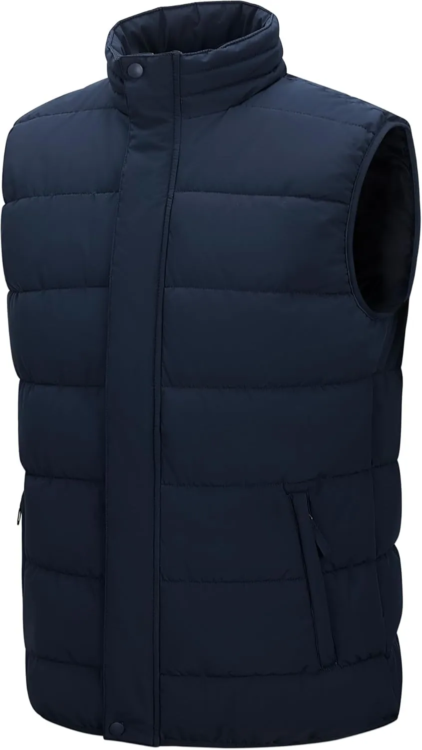 33,000ft Men's Puffer Vest Outerwear Winter Warm Padded Outdoor Casual Thick Insulated Quilted Sleeveless Jacket