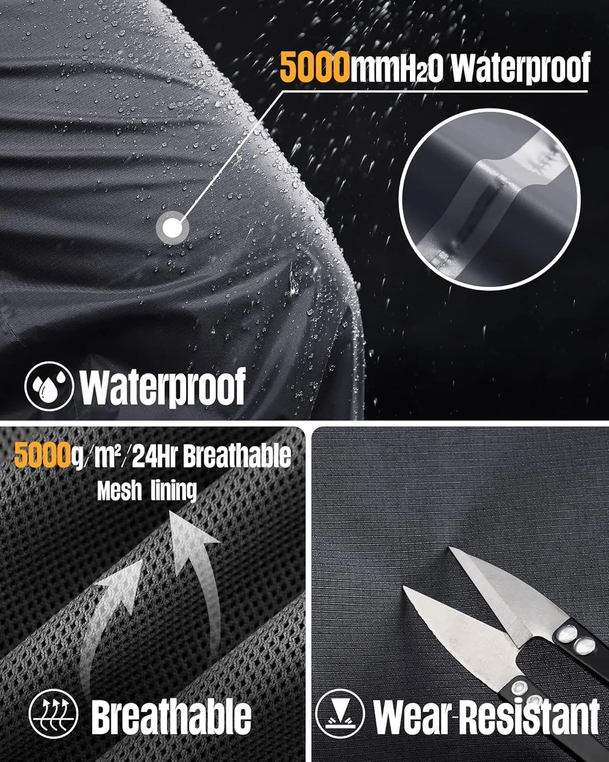 33,000ft Women's Full Zip Rain Pants Lightweight Rain Over Pants Windproof Outdoor Pants for Hiking Fishing Golf