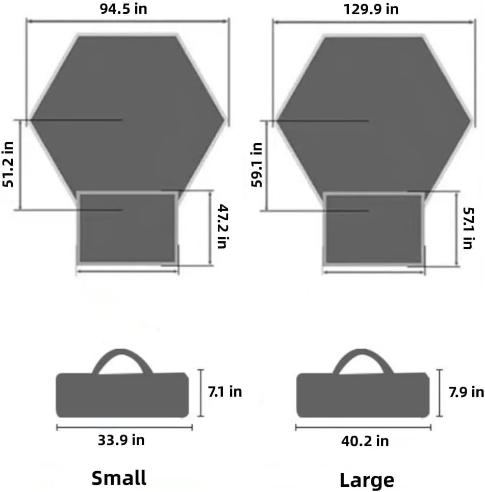 3/4/5/8 Person Camping Tent，Outdoor Hexagonal Tent，Fully Automatic Travel Rainproof Tent， Double Layer Tent Equipped with A Handbag, Suitable for Outdoor Camping or Outdoor Beaches